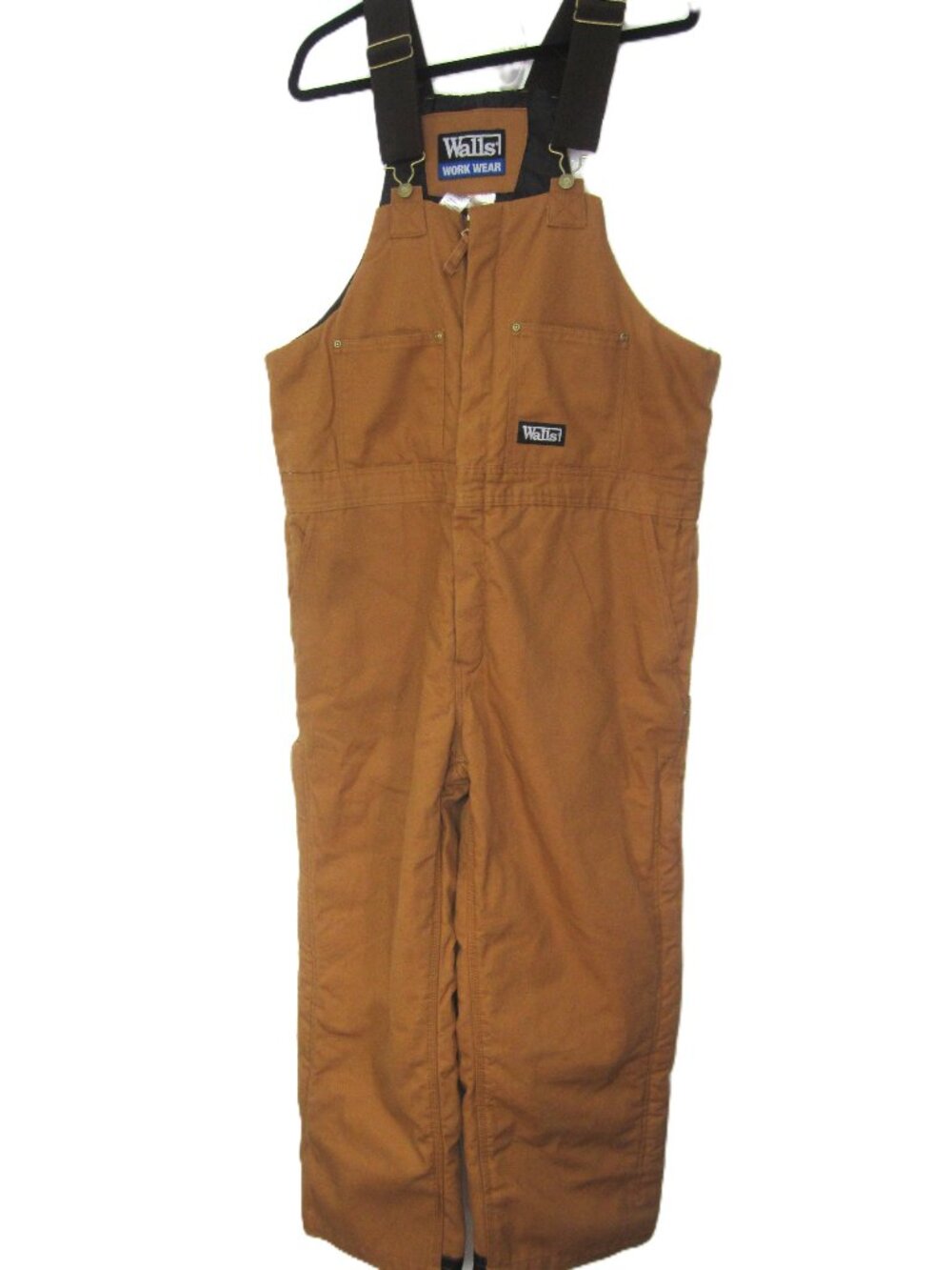 Walls L Short EUC Work Wear Bib Overalls Men Blizzard Pruf Insulated Duck Pecan